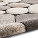 Woodland 2099 Modern Abstract Pebble Stones Cream/Grey Rug