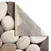 Woodland 2099 Modern Abstract Pebble Stones Cream/Grey Rug