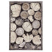 Woodland 4626 Modern Abstract Tree Trunk Logs Cream/Grey Rug