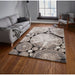 Woodland 6318 Modern Abstract Tree Trunk Beige/Black Rug