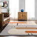 Wool Abstract Area Rug in Peach for Modern Living Spaces