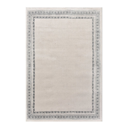 Wool Ajaria Area Rug with Tribal Print Border