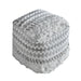 Wool And Cotton Hand-Woven Pouf For Home Decor