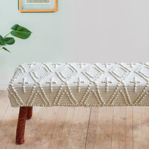 Wool Bench Seat for Modern Home Decor