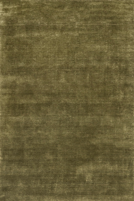 Wool Blend Rug in Verdant Green with Unique Speckles