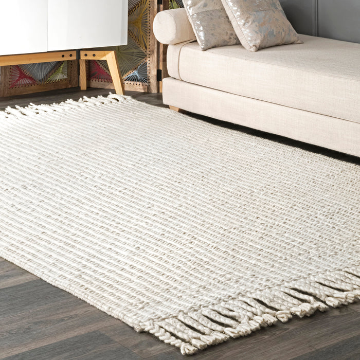 Wool Braided Area Rug for Nursery and Playroom