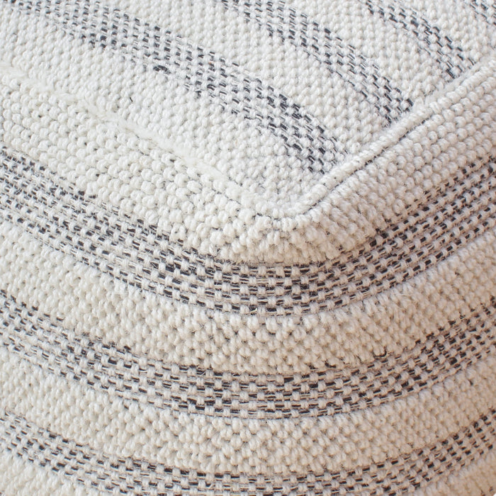 Wool Cotton Pouf For Indoor Outdoor Seating