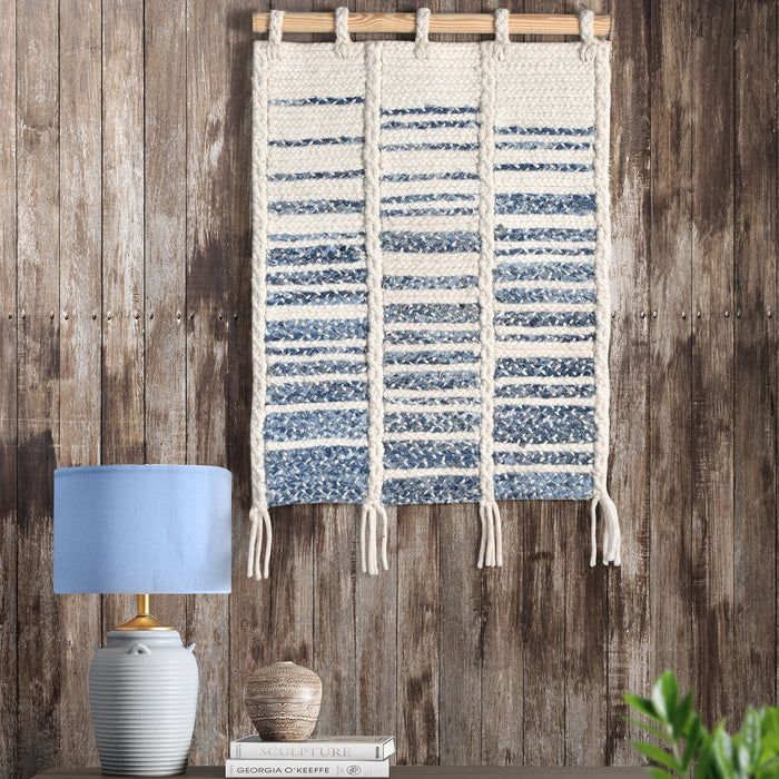 Wool Denim Wall Hanging Art Décor 50x70 cm