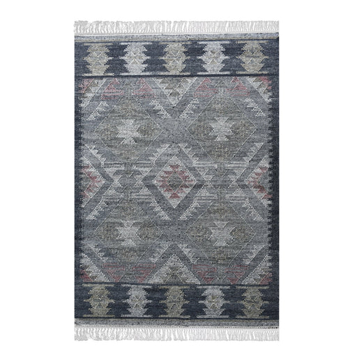 Wool Geometric Punja Rug for Indoor Outdoor Spaces