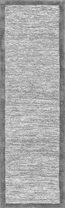 Wool Grey Monochrome Area Rug 140x200 cm