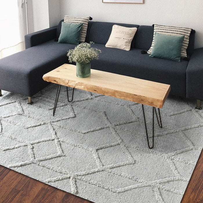 Wool Hand-Woven Dina Area Rug for Indoor Outdoor Use