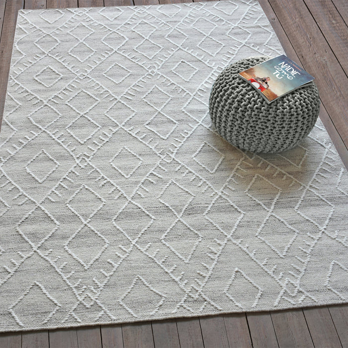 Wool Hand Woven Geometric Pattern Rug