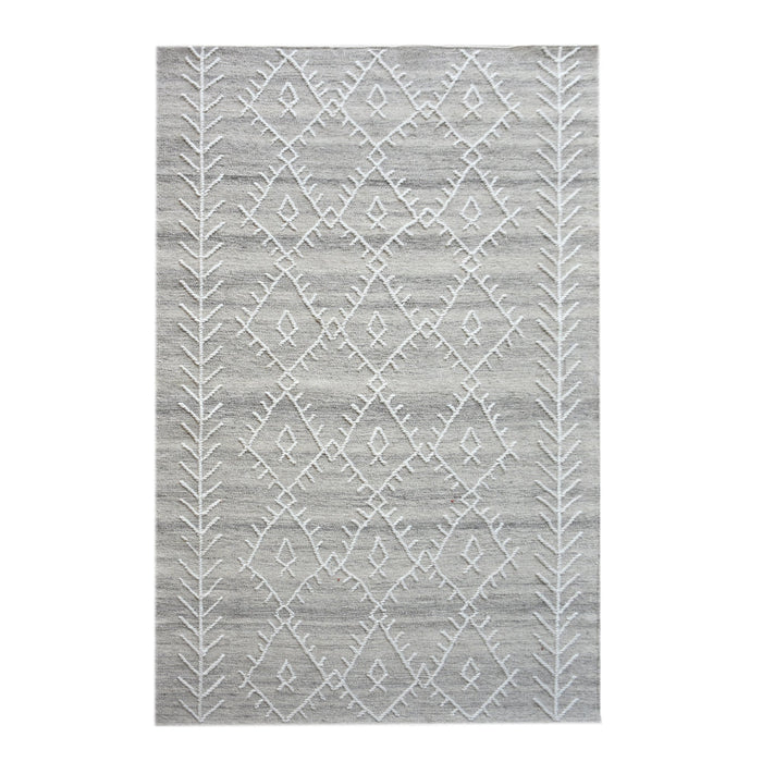 Wool Hand-Woven Geometric Rug for Home Decor