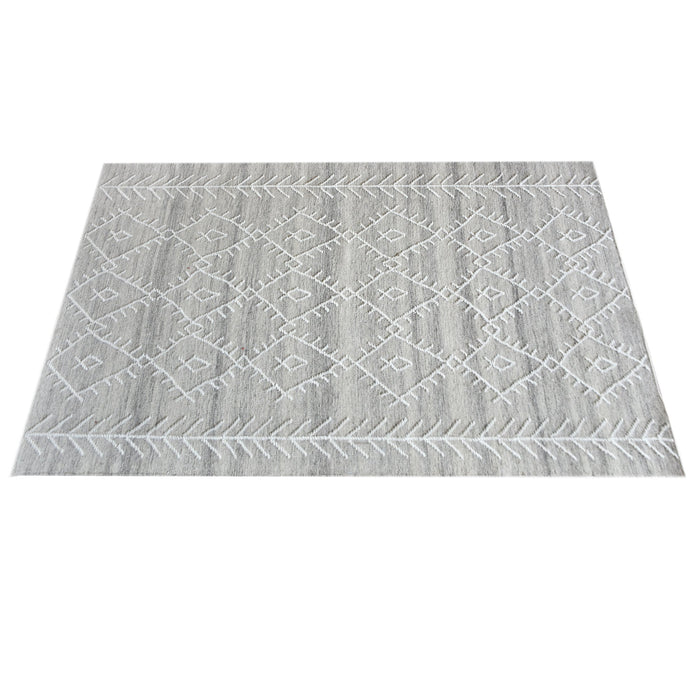 Wool Hand-Woven Geometric Rug for Home Decor