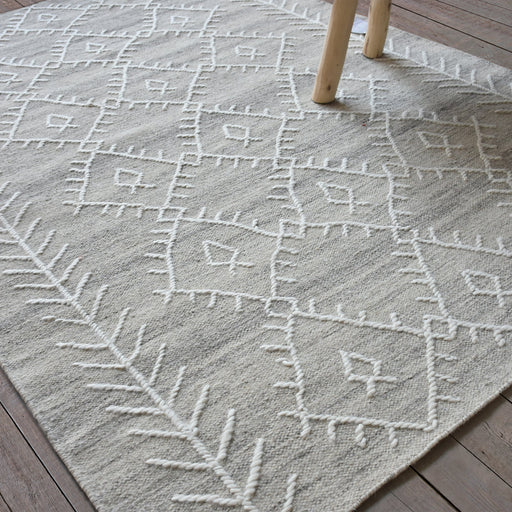 Wool Hand-Woven Geometric Rug for Home Decor