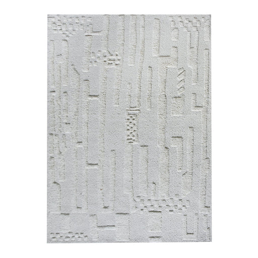 Wool Hand Woven Rug in Ivory Tone for Home Decor