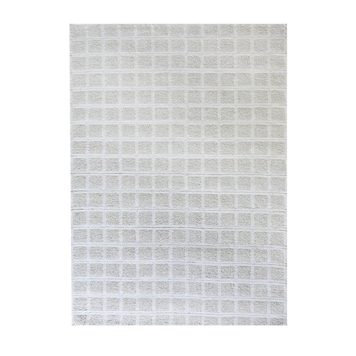 Wool Hand-Woven Square Tile Pattern Rug for Any Room