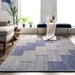 Wool-Ladder Area Rug Blue 120cm x 180cm