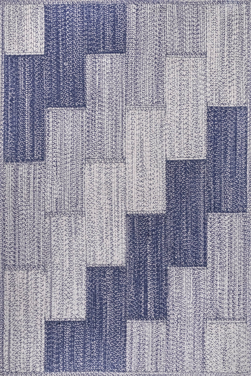 Wool-Ladder Area Rug Blue 120cm x 180cm