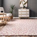 Wool Leopard Print Area Rug in Peach 120x180 cm