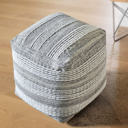 Wool Pouf Accent Seating and Footrest for Home Decor