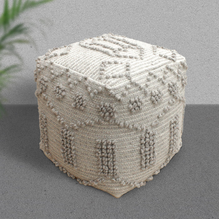 Wool Pouf Cube For Indoor And Outdoor Living Spaces