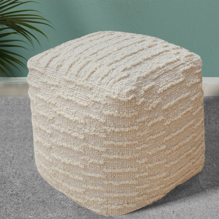 Wool Pouf For Indoor And Outdoor Seating