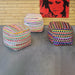 Wool Pouf With Recycled Fabric For Comfort And Style