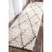 Wool Shag Rug 100% Natural Fiber Ivory 152 x 244 cm