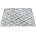 Wool Shakiso Area Rug with Grey Pattern on White Base