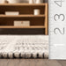 Wool Striped Area Rug 140x200 cm Ivory