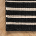 Wool Striped Area Rug Black 120cm X 180cm