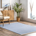 Wool Tasseled Area Rug 150x90 cm in Blue