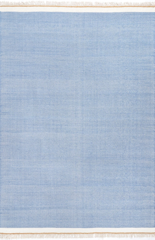 Wool Tasseled Area Rug 150x90 cm in Blue