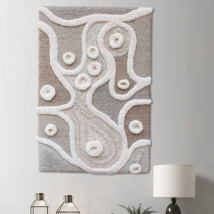 Wool Wall Art Decor with MDF Frame 50 cm x 60 cm