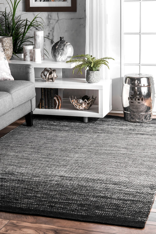 Woven Black And White Pinstripe Area Rug 150x240 cm