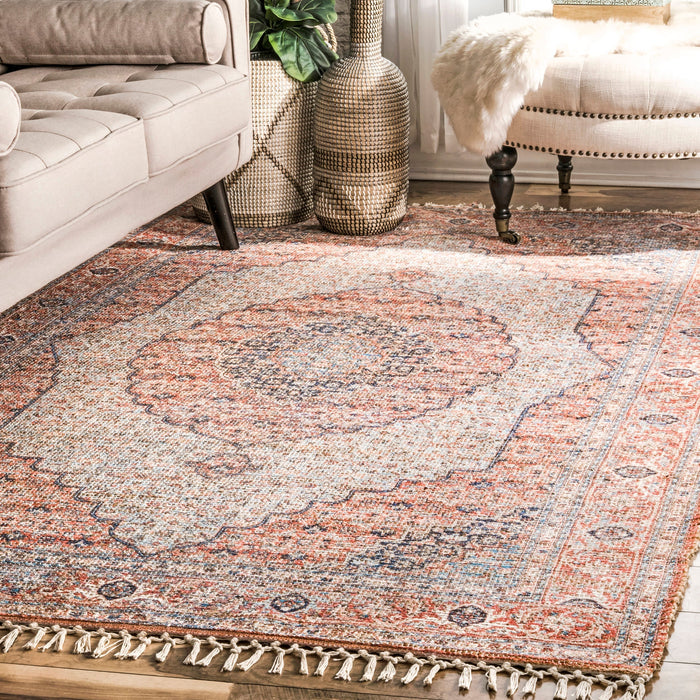 Wreath Medallion Pattern Area Rug 120x180 cm Multicolor