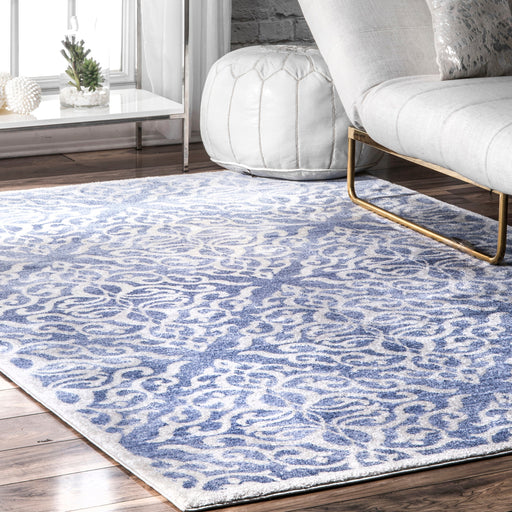 Wrought Iron Trellis Area Rug 100x150 cm Blue