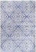 Wrought Iron Trellis Area Rug 100x150 cm Blue