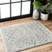 Wrought Iron Trellis Area Rug 120cm Grey