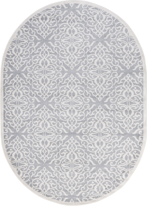 Wrought Iron Trellis Area Rug 120cm Grey