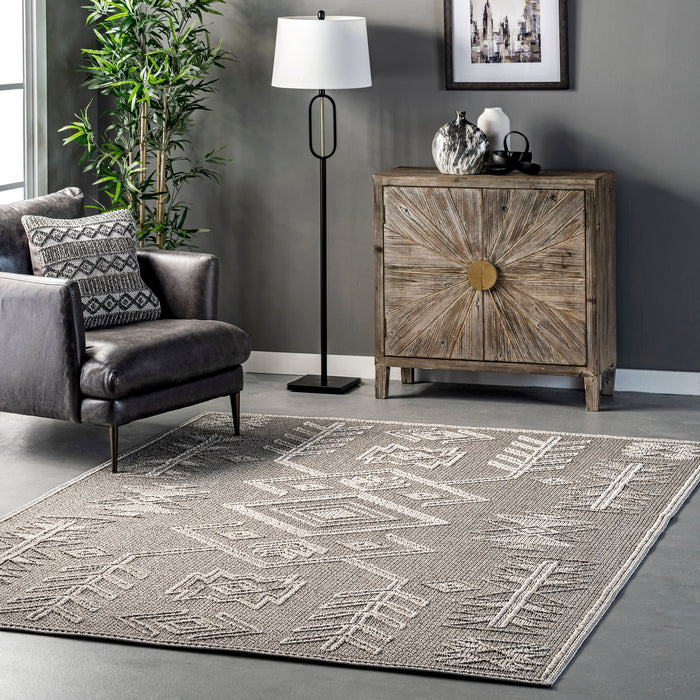 Yara Grey Textured Area Rug 160x230 cm