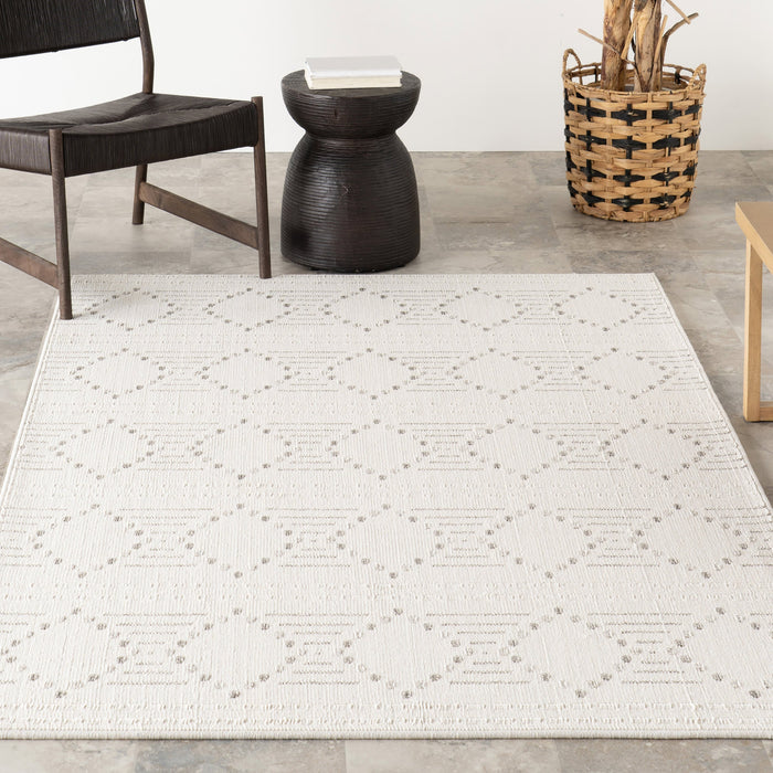 Yareli Hourglass Diamond Rug for Indoor and Outdoor Use