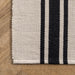 Yarrow Striped Area Rug in Ivory Cotton