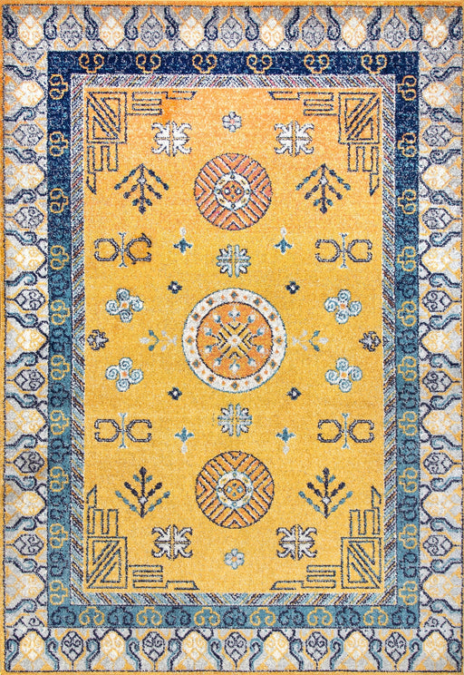 Yellow Art Deco Area Rug 160x230 cm