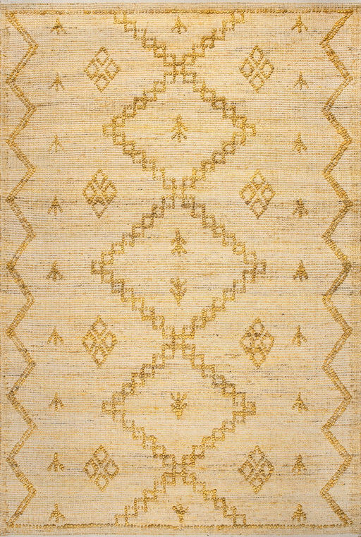 Yellow Moroccan Jute Rug 140x200 cm