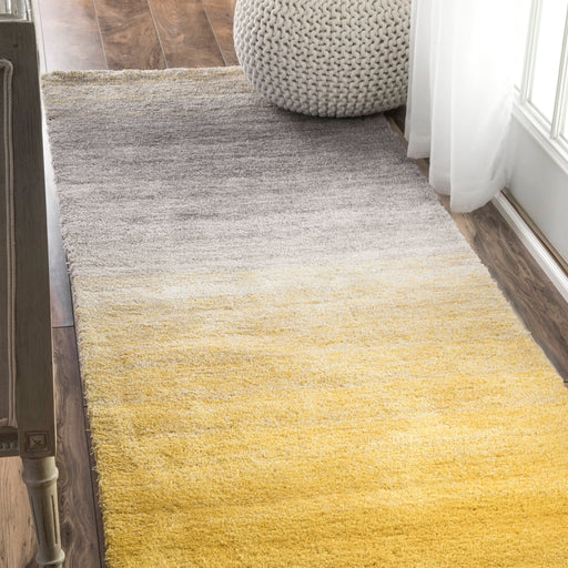 Yellow Ombre Shag Rug 1.27 Cm Pile Height