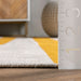 Yellow Striped Flatwoven Area Rug for Casual Spaces