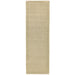 York Modern Plain Textured Subtle Ribbed Stripe Contrast Smooth Border Hand-Woven Wool Beige Rug