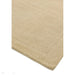 York Modern Plain Textured Subtle Ribbed Stripe Contrast Smooth Border Hand-Woven Wool Beige Rug